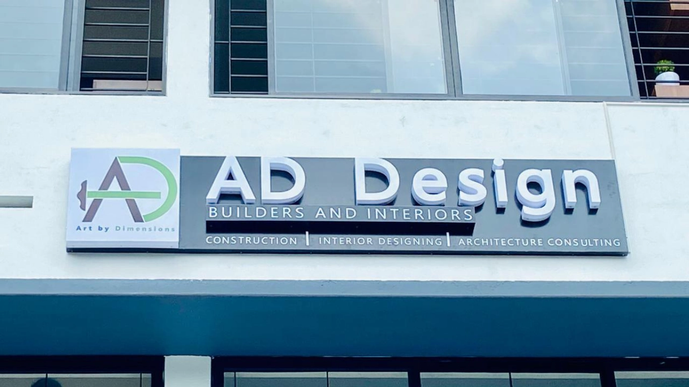 The Best Interior Designers in Palakkad Kerala - AD Design House Signboard